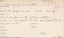 Mary Jeannotte Student Information Card