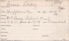 Susie Lacy Student Information Card