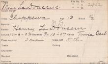 Mary Ladouceur Student Information Card