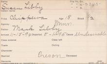 Susan Libby Student Information Card