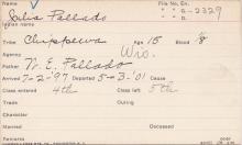 Julia Pallado Student Information Card