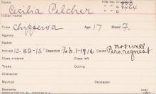 Cecelia Pelcher Student Information Card