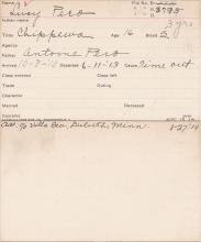 Lucy Pero Student Information Card
