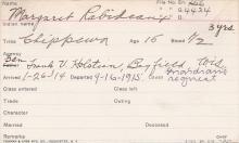 Margaret Rabideaux Student Information Card