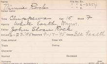 Minnie Rock Student Information Card