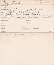 Rose Rock Student Information Card