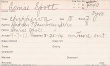 Louise Spott Student Information Card