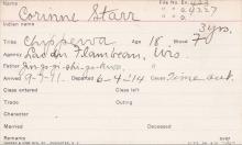 Corinne Starr Student Information Card