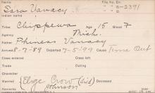 Sarah Vanacy Student Information Card
