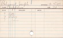 Joseph Belcourt Progress Card