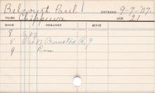 Paul Belcourt Progress Card