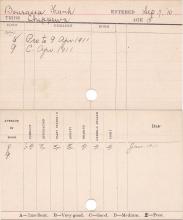 Frank Bourassa Progress Card