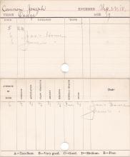 Joseph Cannon Progress Card