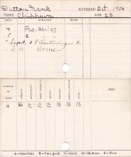 Frank Dutton Progress Card
