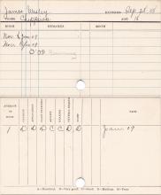 Wesley James Progress Card