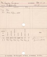 Eugene McCauley Progress Card