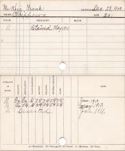 Frank McKeig Progress Card
