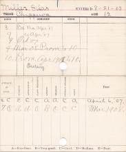 Silas Miller Progress Card