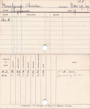 Charles Monchamp Progress Card