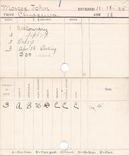 John Moscoe Progress Card