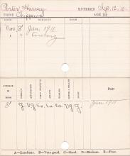 Harvey Porter Progress Card