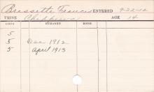 Francis Bresette Progress Card