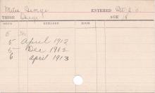 George Miles Progress Card