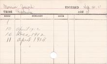 Joseph Morrin Progress Card
