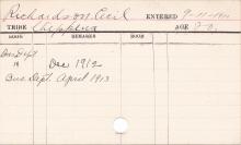 Cecil Richardson Progress Card