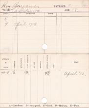Benjamin Roy Progress Card