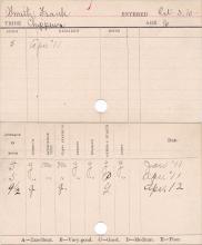 Frank Smith Progress Card