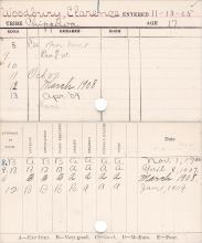 Clarence Woodbury Progress Card