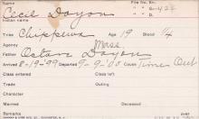 Cecil Doyon Student Information Card