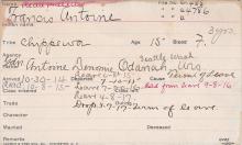 Francis Antoine Student Information Card