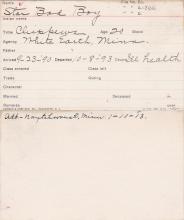 Star Bad Boy Student Information Card