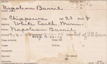 Napoleon Barril Student Information Card