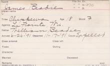 James Beadie Student Information Card