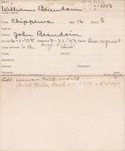 William Beaudoin Student Information Card