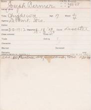 Joseph Bernier Student Information Card