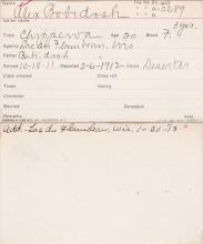 Alex Bobidosh Student Information Card