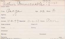 Arthur Bonnicastle Student Information Card