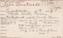 Leon Boutwell Student Information Card