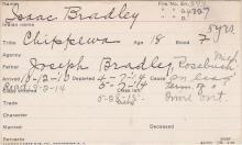 Isaac Bradley Student Information Card