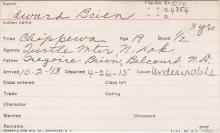 Edward Brien Student Information Card