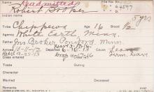 Robert Broker Student Information Card