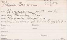 Willie Brown Student Information Card