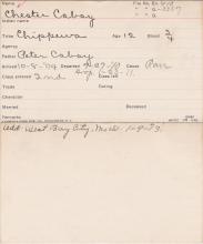 Chester Cabay Student Information Card