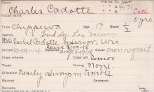 Charles Cadotte Student Information Card