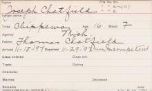 Joseph Chatfield Student Information Card