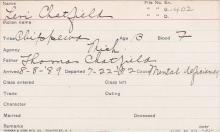 Levi Chatfield Student Information Card